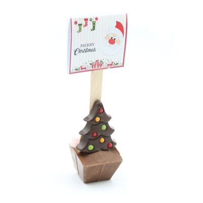 Heiße Schokoladen-Löffel-Milch-Weihnachtsbaum-Mini-Marshmallows – 55 g Schokolade