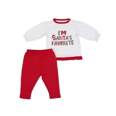 15458 - Weihnachts-T-Shirt Langarm + Hose - AW 22/23 - 3 M