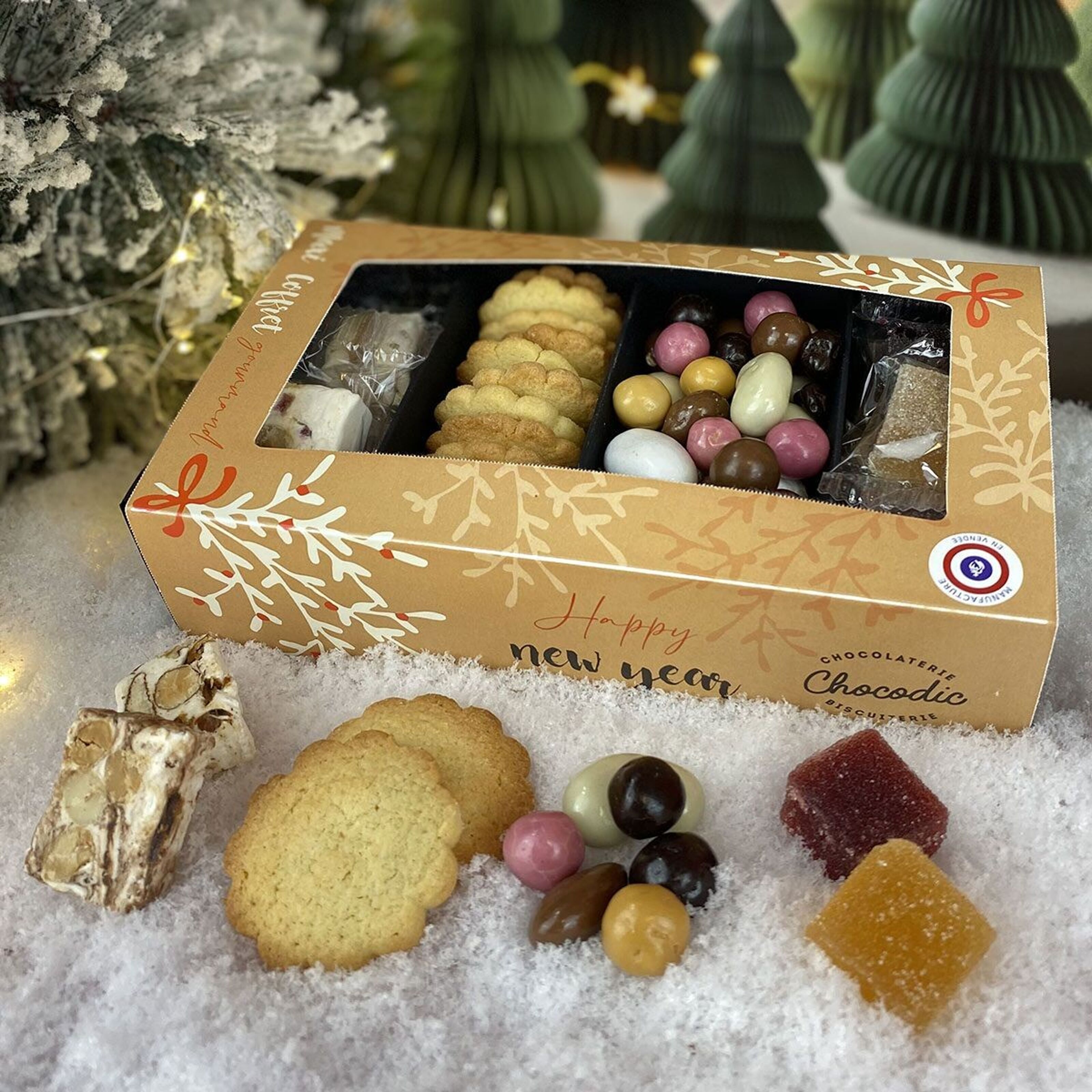 Décors Chocolat Noir Motifs Noël Doré (x12) Funcakes : achat, vente -  Cuisine Addict