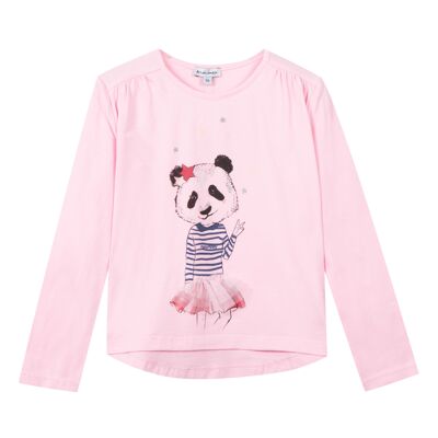 T-shirt manches longues motif imprimé panda#2T10014|31|8A-12A