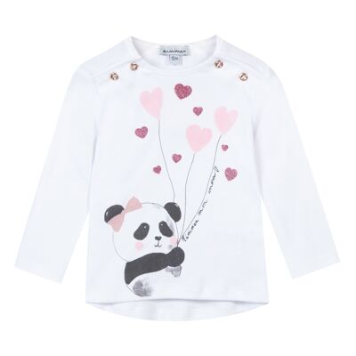 T-shirt manches longues motif panda#2T10033|01
