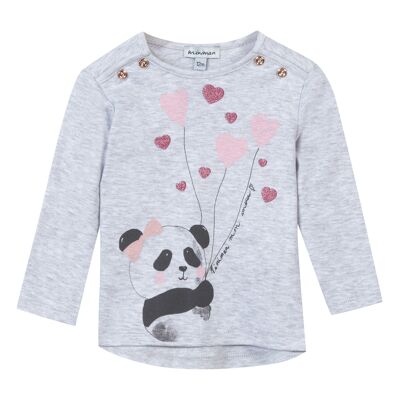 T-shirt manches longues motif panda#2T10033|21