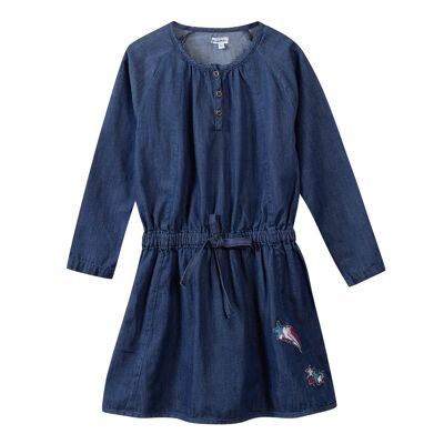 Robe manches longues en jean léger#2T30094|46|8A-12A