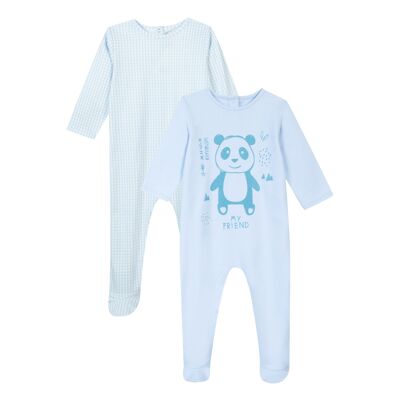 Lot de 2 pyjamas 1 pièce#2T54001|01