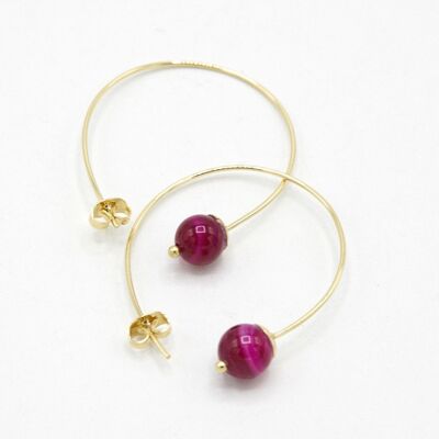 MANGO earrings (dark pink)- Sita Nevado