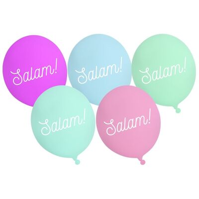 Ballons Salam Party (10pk) - Pastel & Iridescent