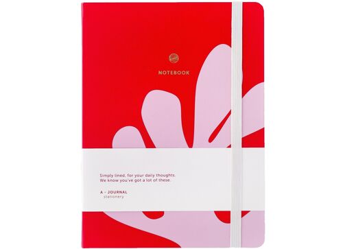 A-Journal Notebook - Arty- Pink Red