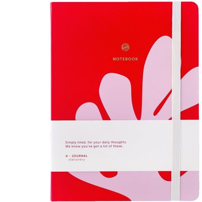 A-Journal Notebook - Arty- Pink Red