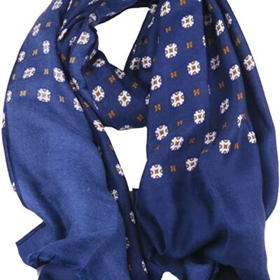 Scarf 85 x 190 cm Checkered - Ultramarine blue