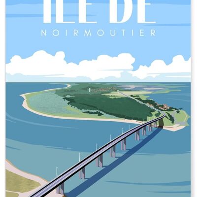 Affiche illustration de l'Île de Noirmoutier