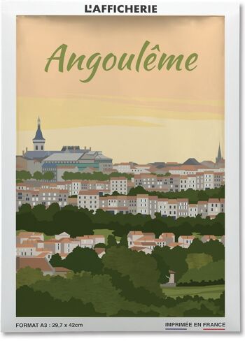 Affiche illustration de la ville d'Angoulême 2