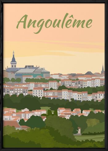Affiche illustration de la ville d'Angoulême 3