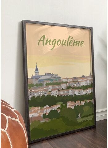 Affiche illustration de la ville d'Angoulême 4