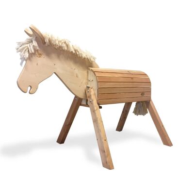 Gartenpferd "Susi" - Das Original | outdoor Holzpferd mit beweglichem Kopf | wooden toy Made in Germany