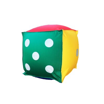 Der Luftmatz® Würfel als Zahlenwürfel | Lufballonhülle aus leichter Baumwolle für nachhaltiges Spielen