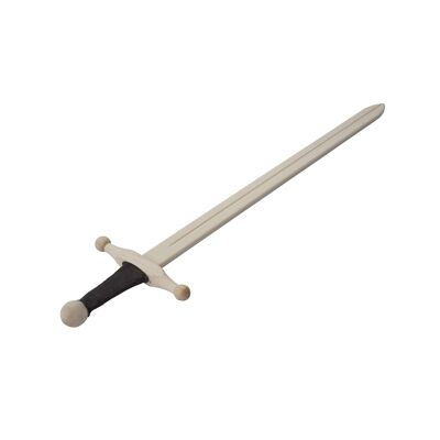 Schwert mit Griff aus chromfreien Leder | Ritterschwert | Holzspielzeug für Kinder ab 4 Jahre