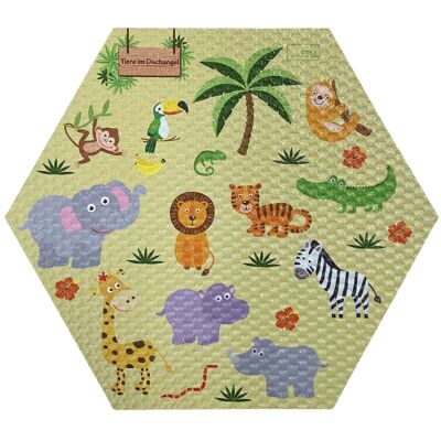 Tapis Enfant Animaux de la Jungle