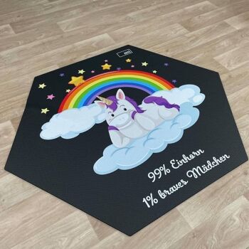 Tapis enfant licorne arc-en-ciel 6