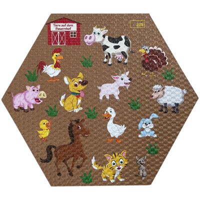 Tappetino per bambini mondo animale set 7 pezzi - 11m² di superficie totale