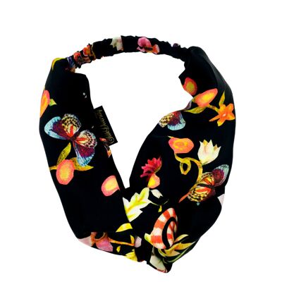 SILK KNOT TWIST HEADBAND - Butterfly stories 100% Silk