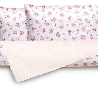 Ensemble housse de couette, Bouquet de fleurs / Naturel (FRL000032)