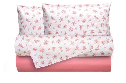 Completo Letto, Mazzolin di Fiori/Rosa Antico (FRL000036)