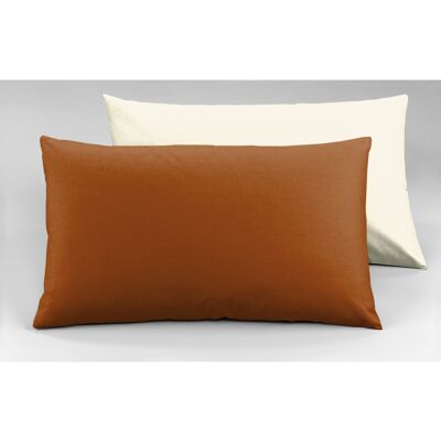 Pair of Pillowcases, Double-sided, Natural / Terracotta (DIG169715)