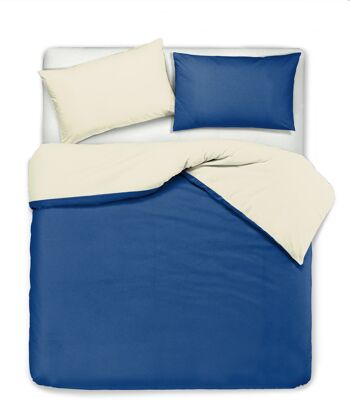 Ensemble de housse de couette, double face, naturel/bluette (DIG780345) 1