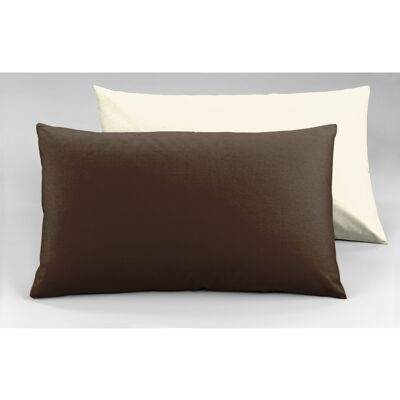 Pair of Pillowcases, Double Sided, Natural / Cocoa (DIG780240)