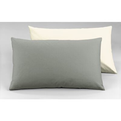Pair of Pillowcases, Double Sided, Natural / Smoke Gray (DIG780252)