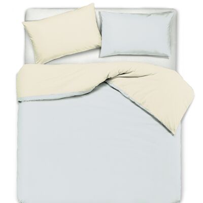 Ensemble de housse de couette, double face, naturel/gris perle (DIG780353)