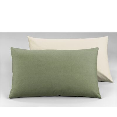 Pair of Pillowcases, Double Sided, Natural / Sage (DIG780257)