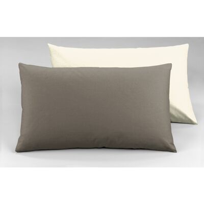 Pair of Pillowcases, Double-sided, Natural / Taupe (DIG780258)