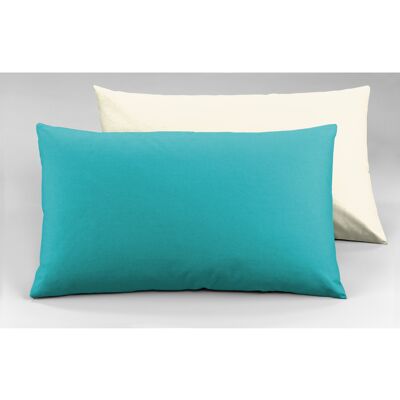 Pair of Pillowcases, Double Sided, Natural / Azores Green (DIG780260)