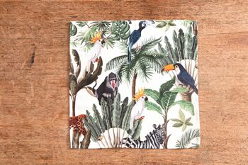 6 serviettes, coton, jungle (GIU169356) 3