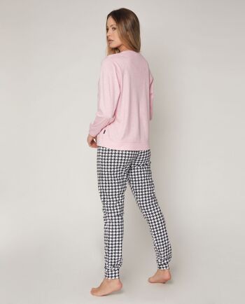 ADMAS Pyjama Manches Longues Sweet Lou Lou pour Femme - ROSE 3