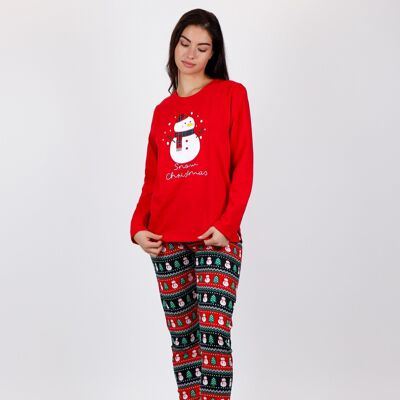 ADMAS Pyjama de Noël à manches longues pour femme