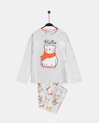 ADMAS Hello Winter Pyjama à manches longues pour fille 1