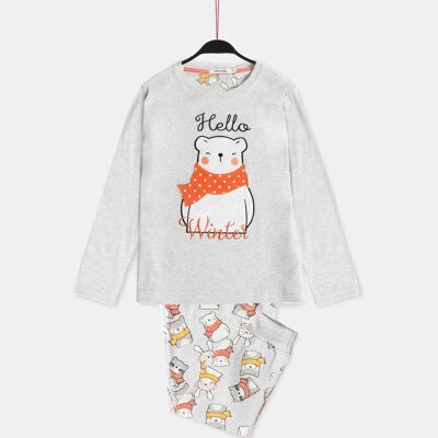 ADMAS Hello Winter Long Sleeve Pajamas for Girls