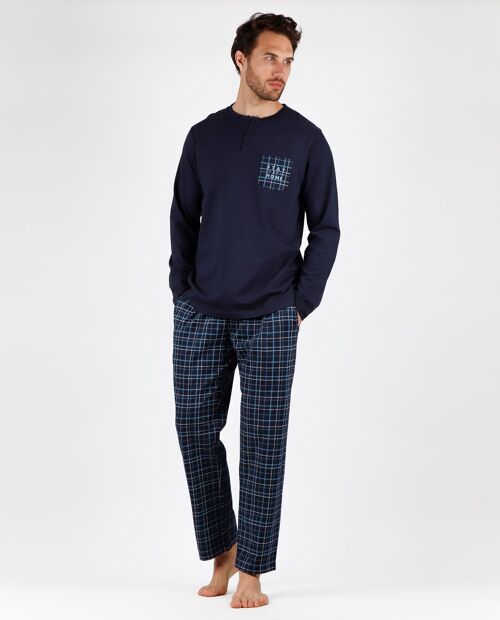 STAY AT HOME Pijama Manga Larga Office para Hombre