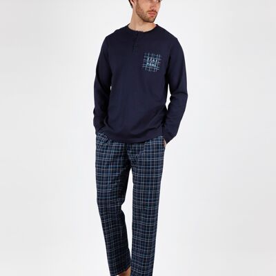 STAY AT HOME Long Sleeve Office Pajamas for Men
