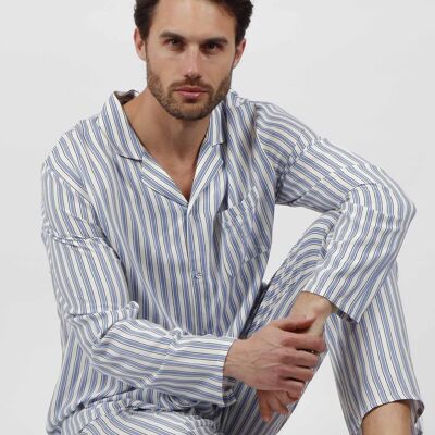 ADMAS CLASSIC Pijama Abierto Manga Larga Fashion Stripes ...