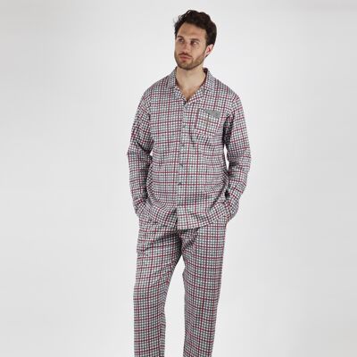 ADMAS CLASSIC Greenish Long Sleeve Open Pajamas for Men...