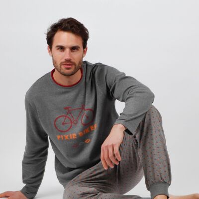 ADMAS Langarm-Fixie-Bikes-Pyjama für Herren