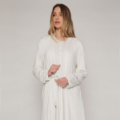 ADMAS CLASSIC Long Sleeve Lace Night Robe for Women