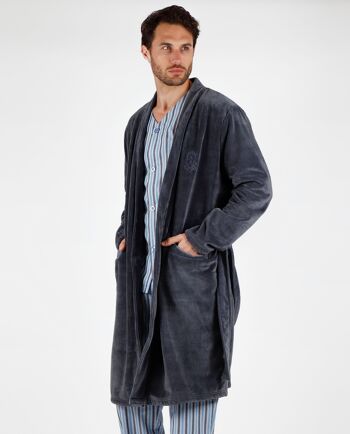 ADMAS CLASSIC Robe à manches longues à rayures pour homme 1