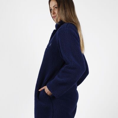STAY AT HOME Be You Cozy Long Sleeve Robe for Women - BLUE