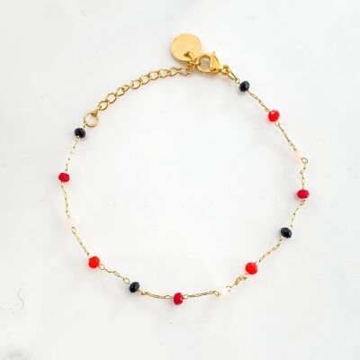 Bracelet Poppy Perles red