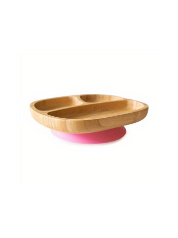 Assiette ventouse classique en bambou pour tout-petits 5