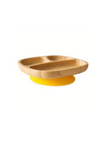 Assiette ventouse classique en bambou pour tout-petits 6